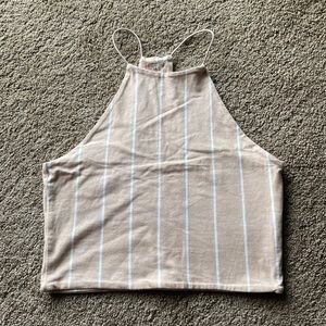 High neck cropped tank Size S